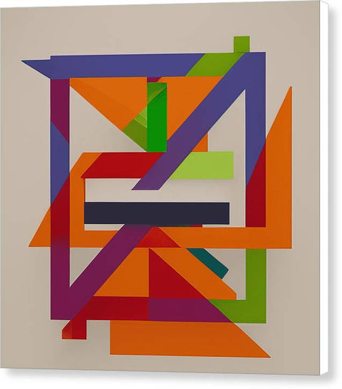 Geometric Color Symphony - Canvas Print