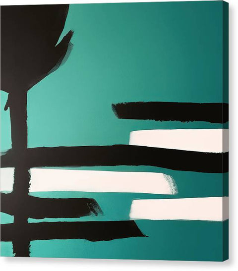 Art print with an abstract painted palm tree on it in a white background