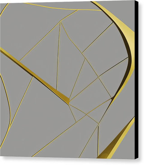 A curved silver gold decorative mirror in the shape of a surfboard
