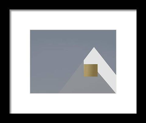 The gold square image is a 3D image by Edward Arnold on a picture frame.