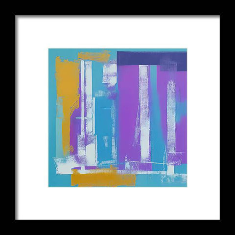 An art print with pastels and abstract design on it