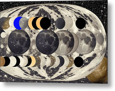A rainbow and black and white collage show a view of both planets, moon and