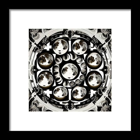 A beautiful art print on metal on a tray with an ornate silver cutout.