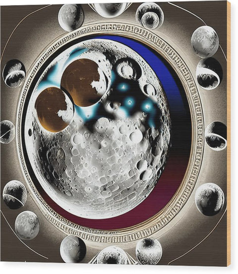 The image is an image of the moon on a softcover book from NASA.