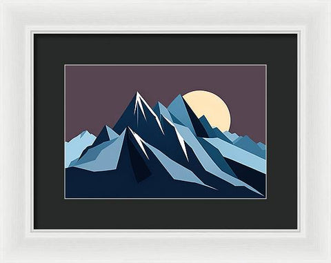 Moonlit Mountain Majesty - Framed Print