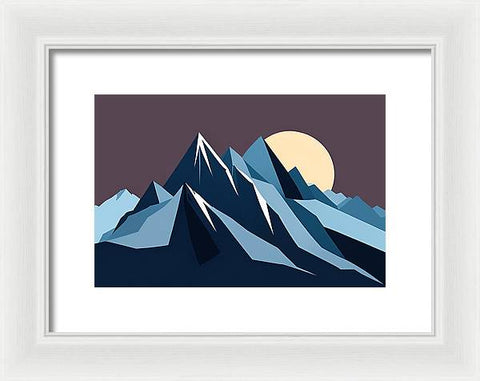 Moonlit Mountain Majesty - Framed Print