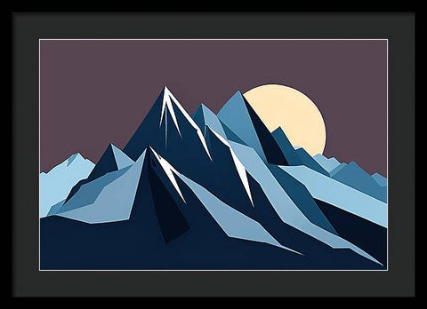 Moonlit Mountain Majesty - Framed Print