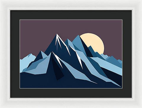 Moonlit Mountain Majesty - Framed Print