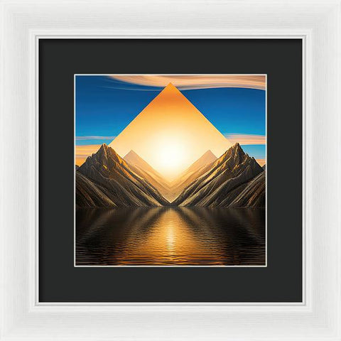 Shimmering Mountain Oasis - Framed Print