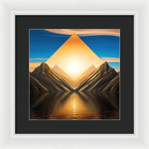 Shimmering Mountain Oasis - Framed Print