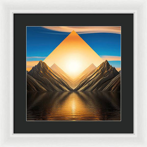 Shimmering Mountain Oasis - Framed Print