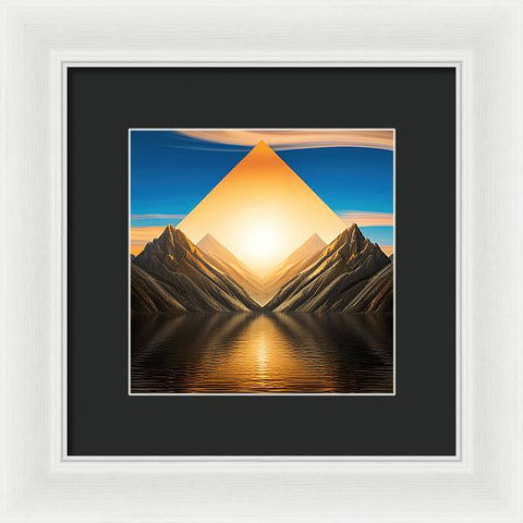 Shimmering Mountain Oasis - Framed Print