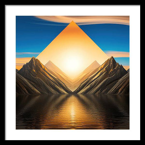 Shimmering Mountain Oasis - Framed Print