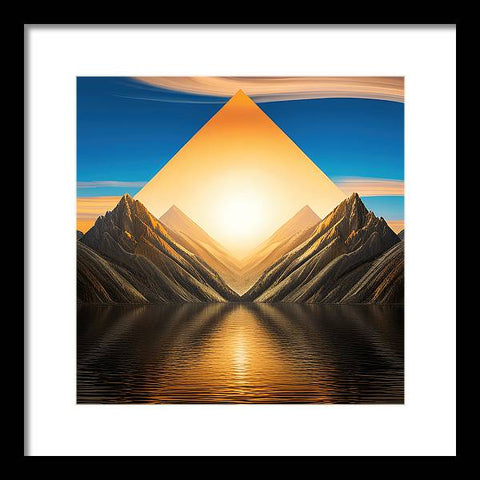 Shimmering Mountain Oasis - Framed Print