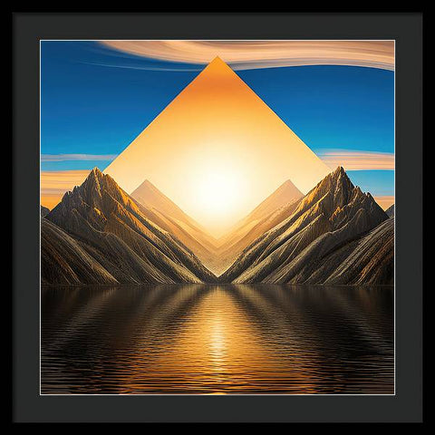 Shimmering Mountain Oasis - Framed Print