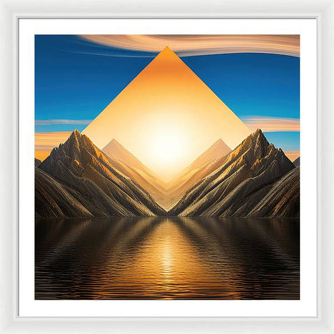 Shimmering Mountain Oasis - Framed Print