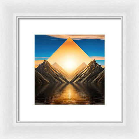 Shimmering Mountain Oasis - Framed Print