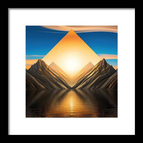 Shimmering Mountain Oasis - Framed Print