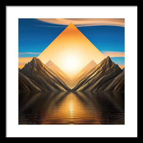 Shimmering Mountain Oasis - Framed Print