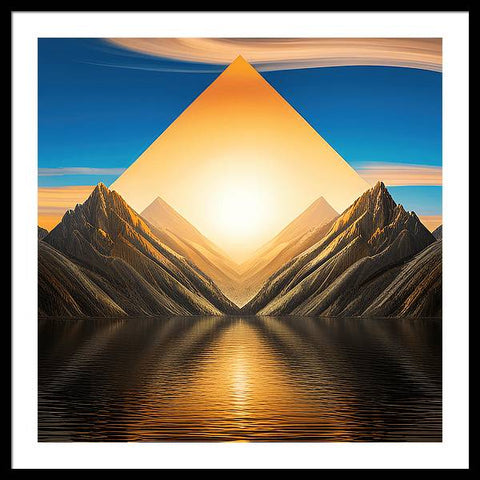 Shimmering Mountain Oasis - Framed Print