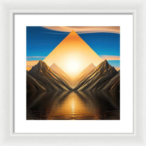 Shimmering Mountain Oasis - Framed Print