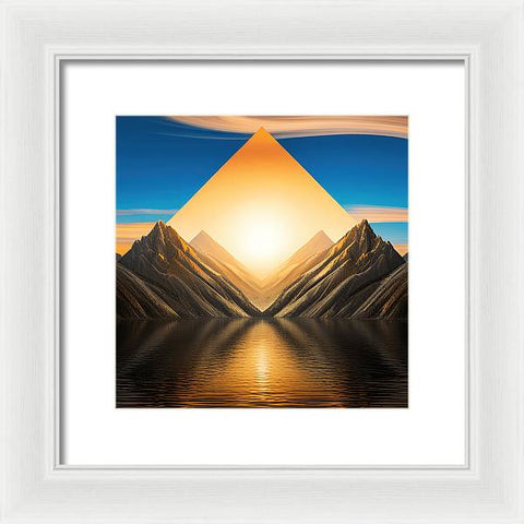 Shimmering Mountain Oasis - Framed Print