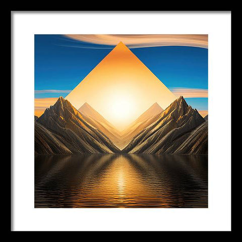 Shimmering Mountain Oasis - Framed Print