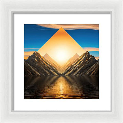 Shimmering Mountain Oasis - Framed Print