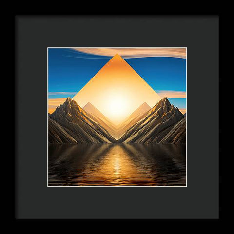 Shimmering Mountain Oasis - Framed Print