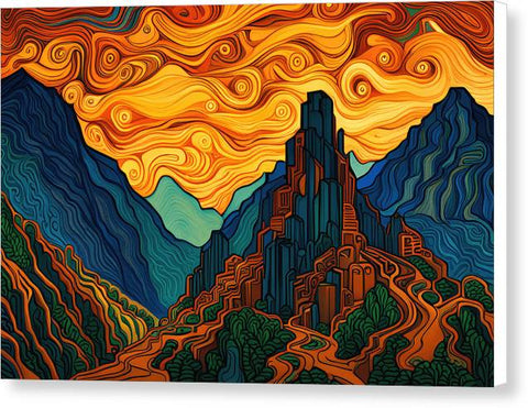 Mountain Majesty and Medieval Enchantment - Canvas Print