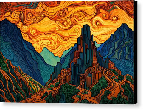 Mountain Majesty and Medieval Enchantment - Canvas Print