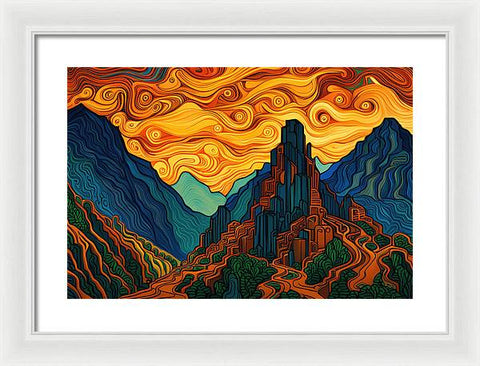 Mountain Majesty and Medieval Enchantment - Framed Print