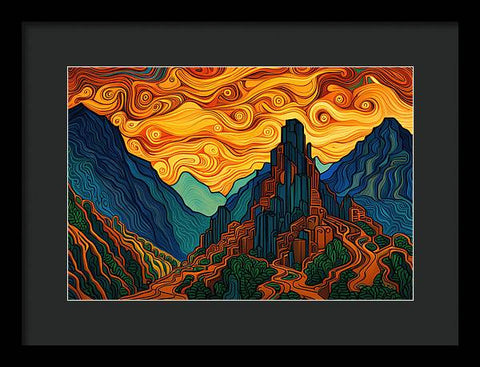 Mountain Majesty and Medieval Enchantment - Framed Print