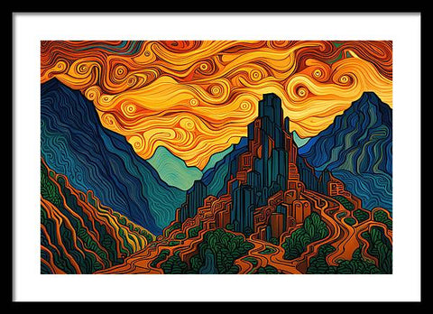 Mountain Majesty and Medieval Enchantment - Framed Print