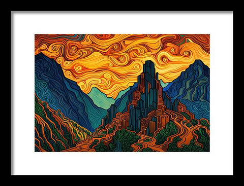 Mountain Majesty and Medieval Enchantment - Framed Print