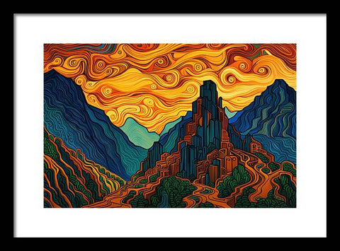 Mountain Majesty and Medieval Enchantment - Framed Print