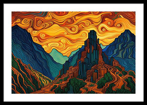 Mountain Majesty and Medieval Enchantment - Framed Print