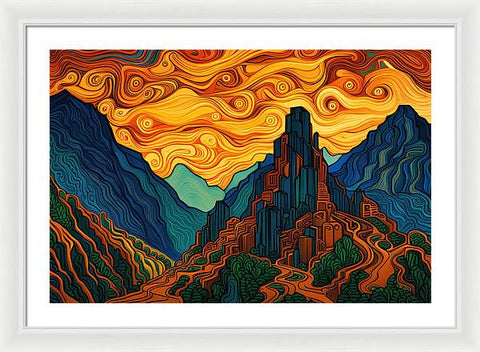 Mountain Majesty and Medieval Enchantment - Framed Print