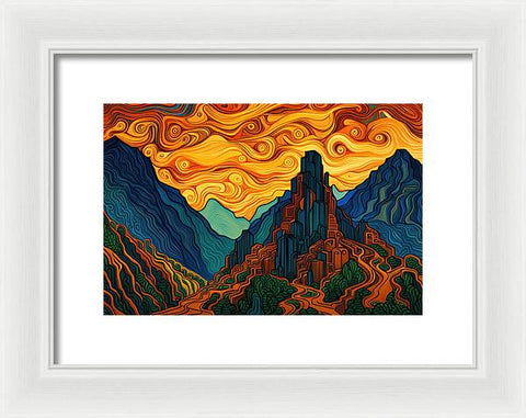 Mountain Majesty and Medieval Enchantment - Framed Print