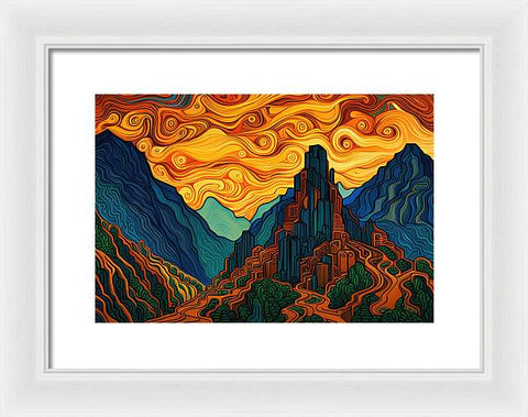 Mountain Majesty and Medieval Enchantment - Framed Print