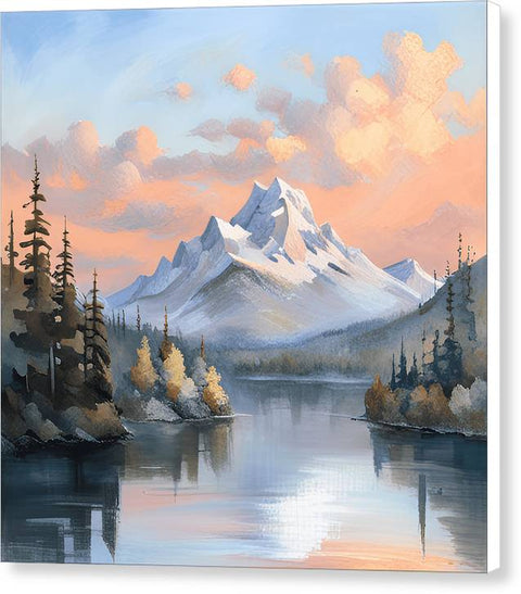 A Reflection of Splendor: Mountain Wonderland - Canvas Print