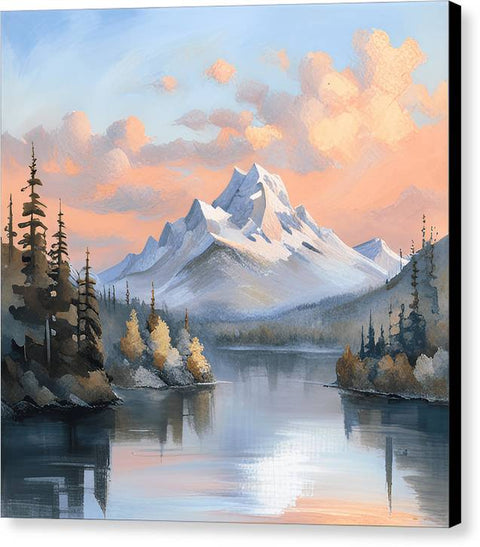 A Reflection of Splendor: Mountain Wonderland - Canvas Print
