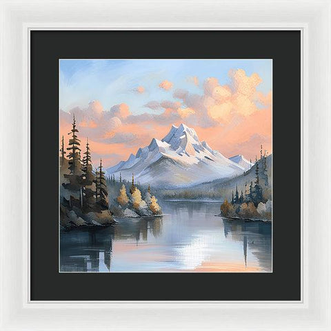 A Reflection of Splendor: Mountain Wonderland - Framed Print