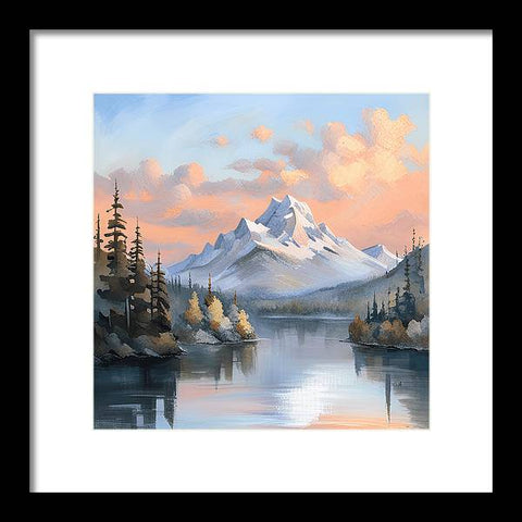 A Reflection of Splendor: Mountain Wonderland - Framed Print