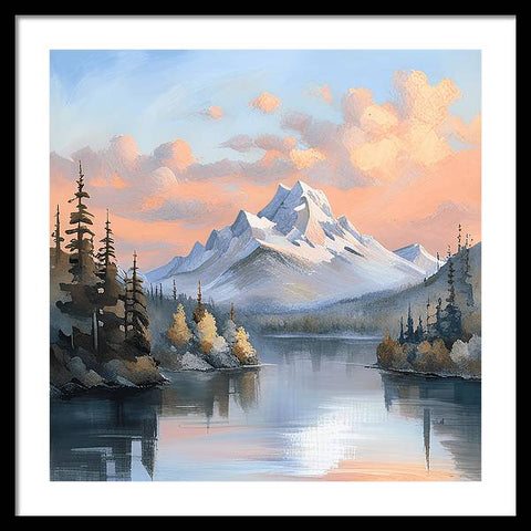 A Reflection of Splendor: Mountain Wonderland - Framed Print