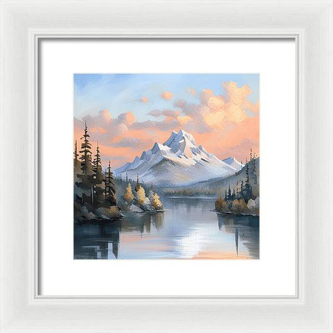 A Reflection of Splendor: Mountain Wonderland - Framed Print