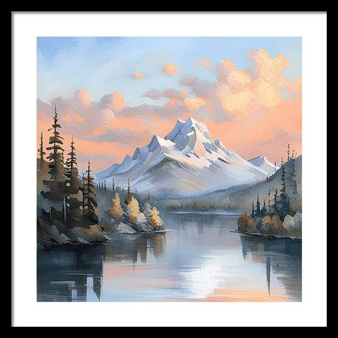 A Reflection of Splendor: Mountain Wonderland - Framed Print