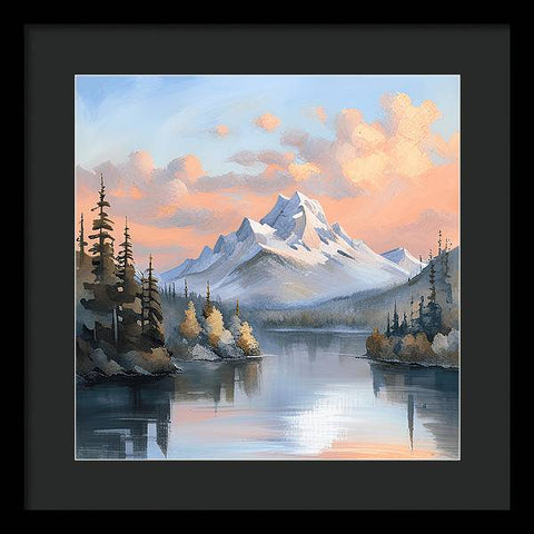 A Reflection of Splendor: Mountain Wonderland - Framed Print