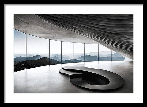 Mountain Vista from a Relaxing Perch - Framed Print