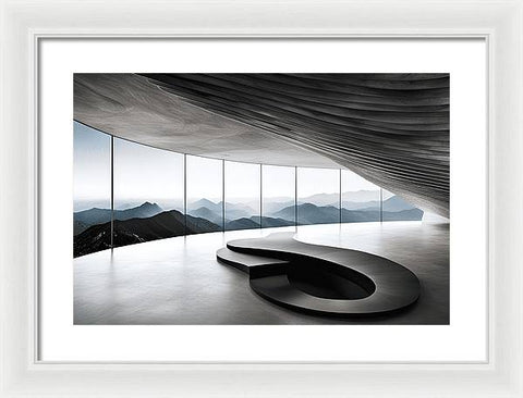 Mountain Vista from a Relaxing Perch - Framed Print